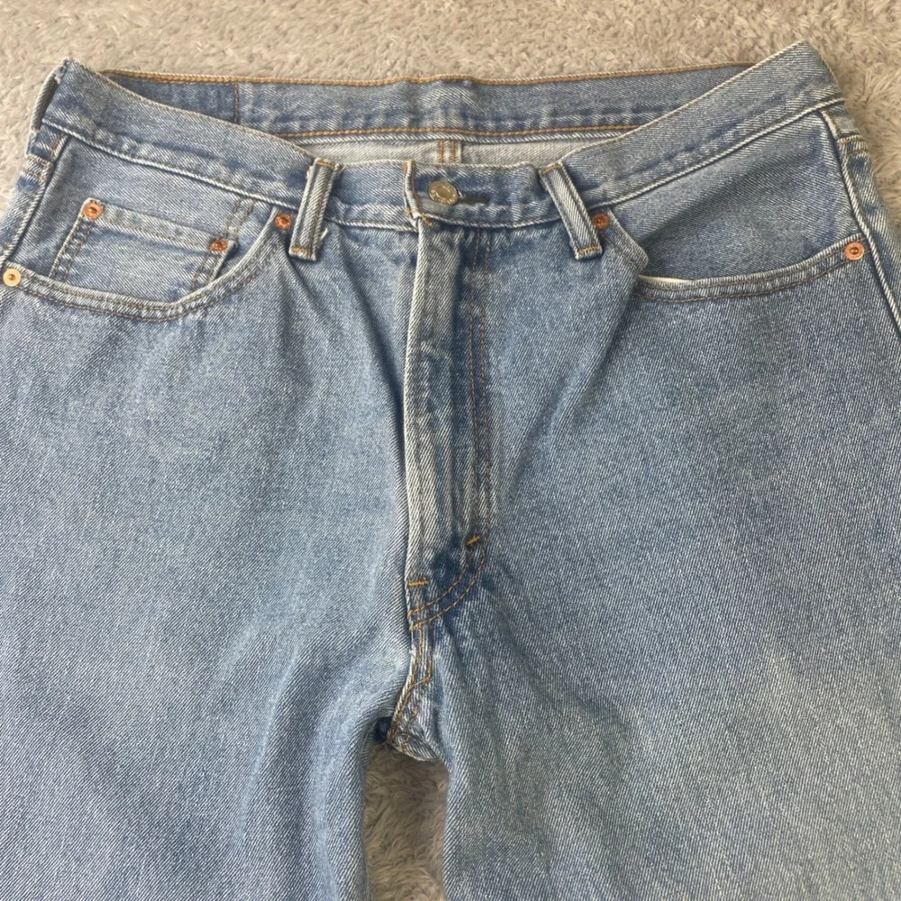 Levi's 550 Relaxed Fit Jeans Mens 36x29 (36X26 READ) Light Wash Blue Tapered